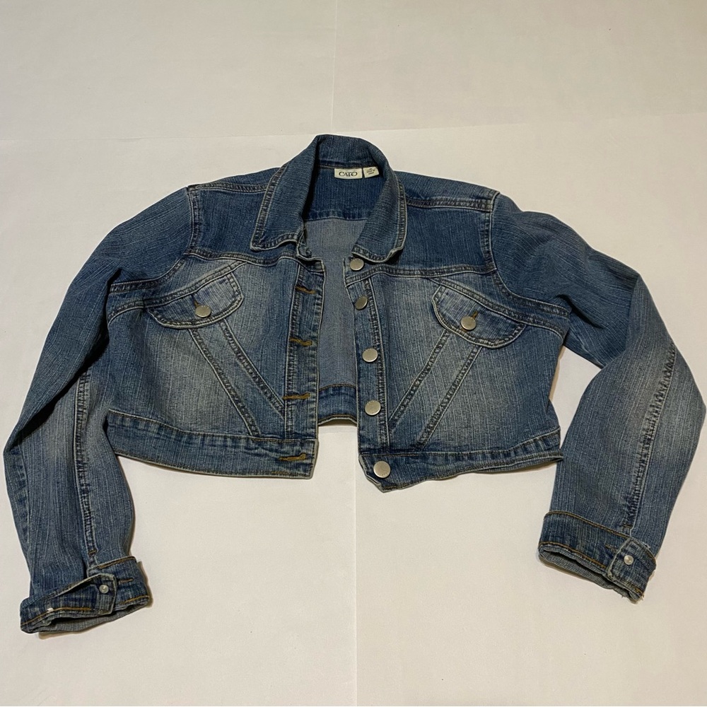 Cato Stylish Blue Denim Cropped Jacket - Picture 4 of 7